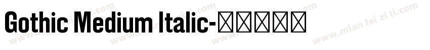 Gothic Medium Italic字体转换